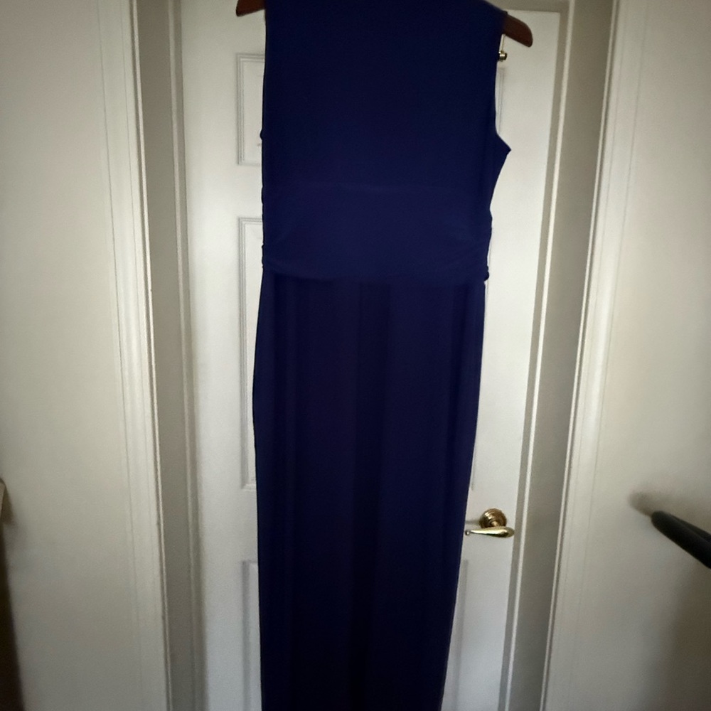 Chaps Sleeveless Maxi Dress in Deep Blue